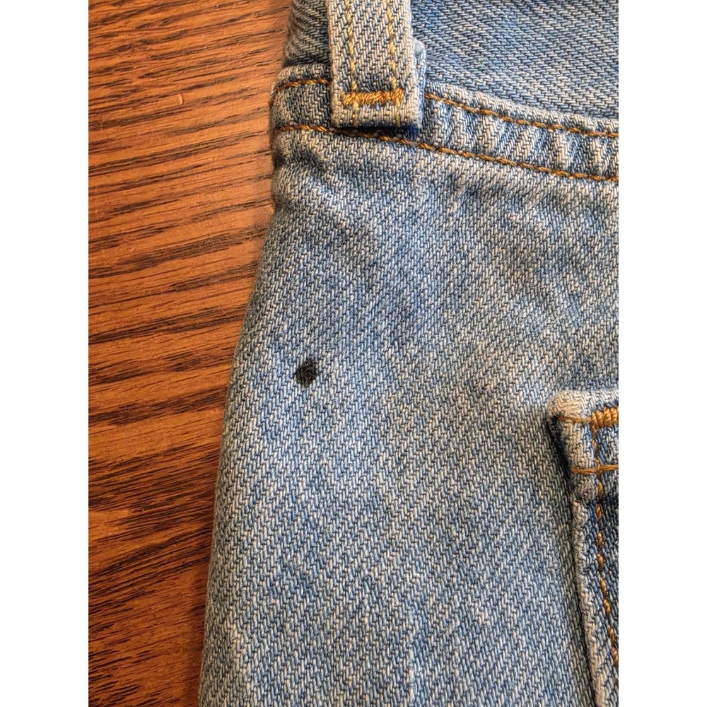 Levi's 501 Cut Off Denim Shorts Womens W31 High Rise Button Fly Distressed Blue - Picture 13 of 13